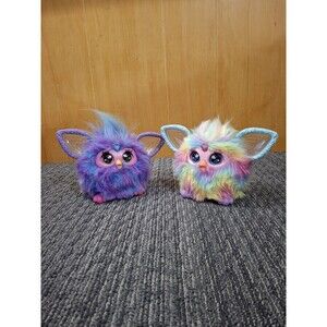Talking  FURBYS Exclusive 2023 Tie Dye And Purple Interactive Toys TESTED WORKS
